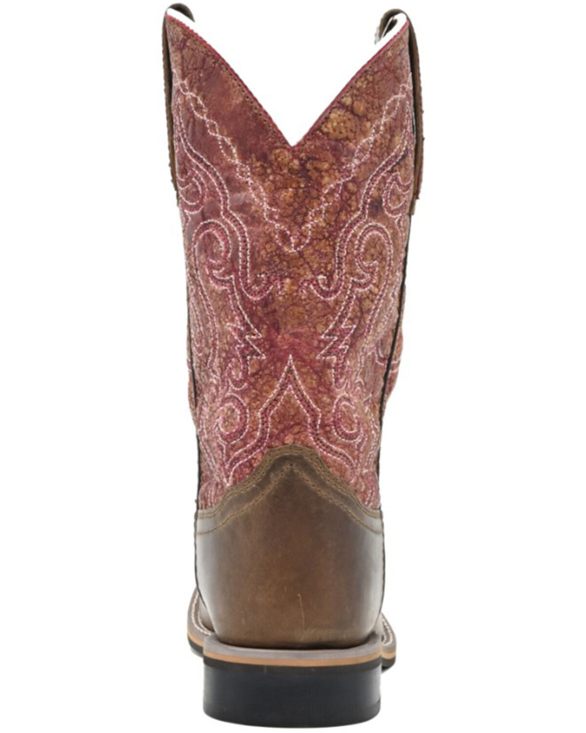 Image #5 - Smoky Mountain Women's Odessa Western Boots - Broad Square Toe, Red, hi-res