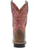 Image #5 - Smoky Mountain Women's Odessa Western Boots - Broad Square Toe, Red, hi-res