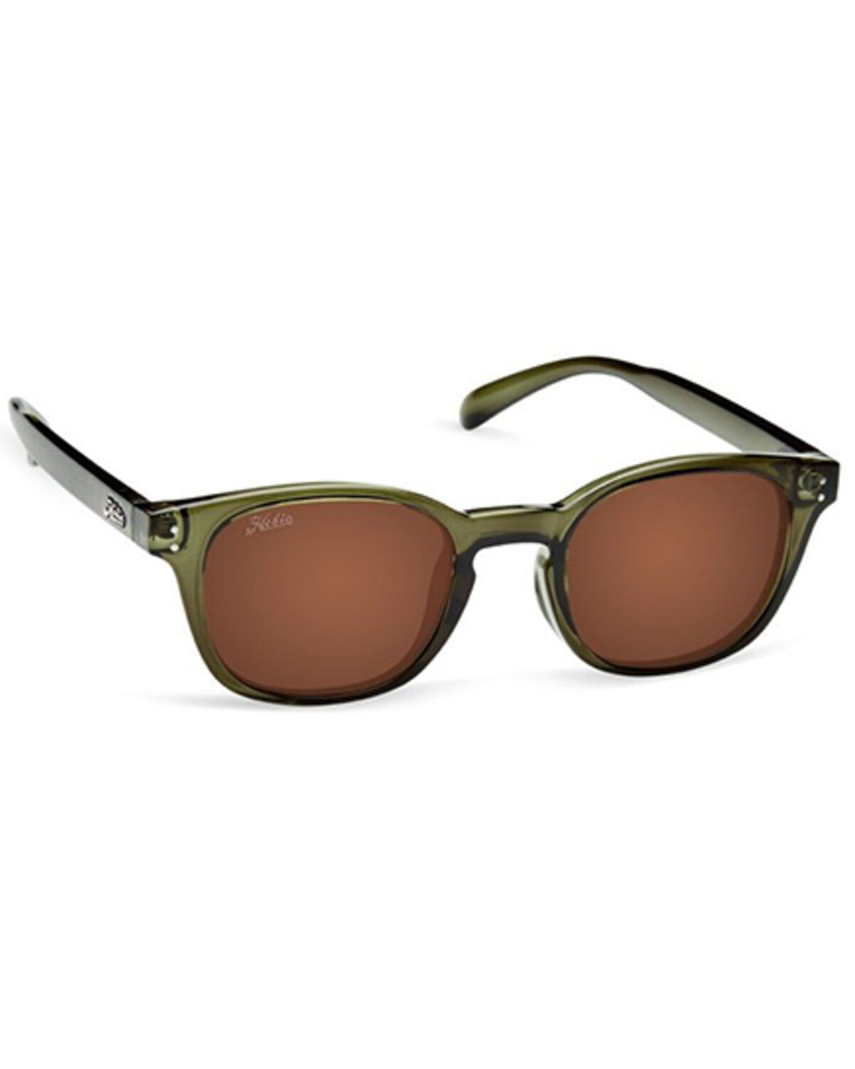 Image #1 - Hobie Wrights Shiny Crystal Olive & Copper Polarized Sunglasses, Olive, hi-res
