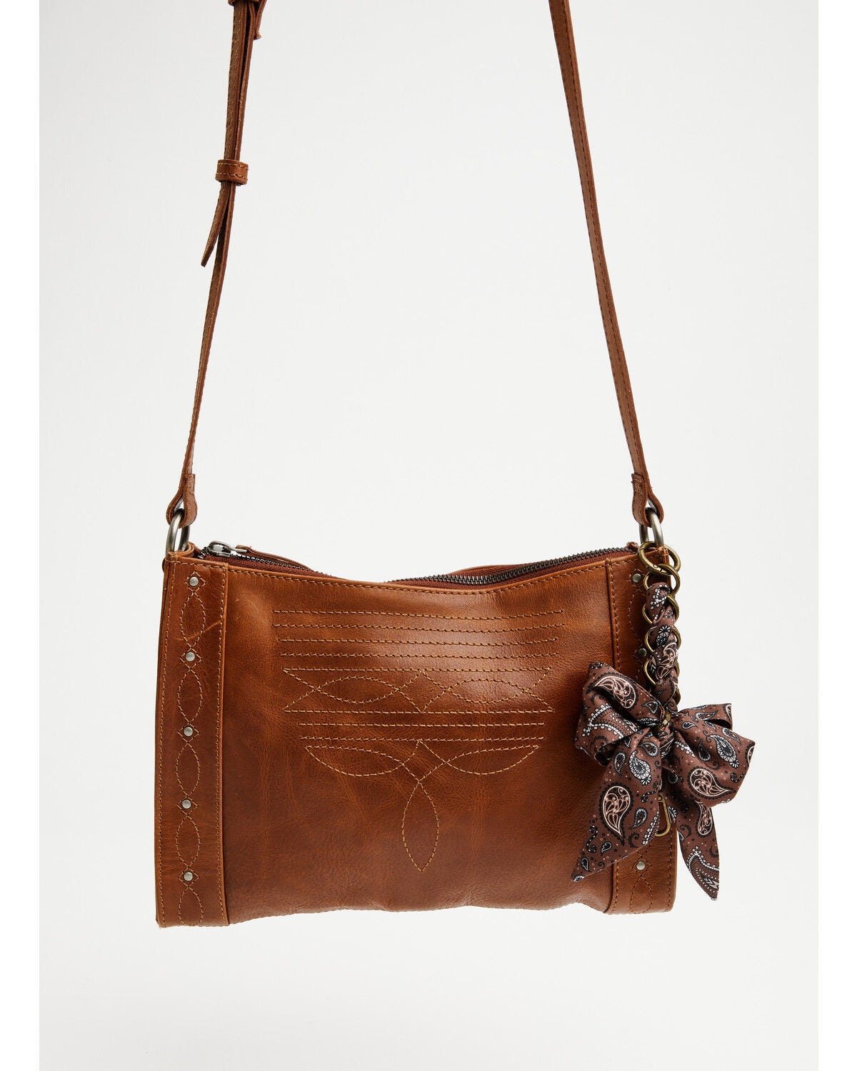 Image #2 - Boot Barn Women's Bandana Bow Bag Charm, Brown, hi-res