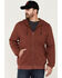 Image #1 - Brothers and Sons Men's Weathered French Terry Zip-Front Hooded Jacket, Red, hi-res