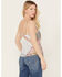 Image #4 - Wild Moss Women's Patchwork Print Crochet Trim Top, Ivory, hi-res