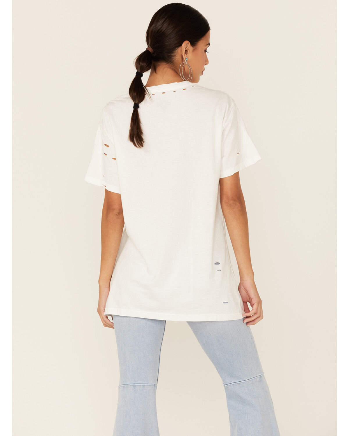 Image #3 - Country Deep Women's Texas San Angelo Rodeo Graphic Distressed Short Sleeve Tee, White, hi-res