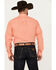 Image #4 - Ariat Men's Wrinkle Free Winston Plaid Print Button-Down Long Sleeve Western Shirt, Coral, hi-res