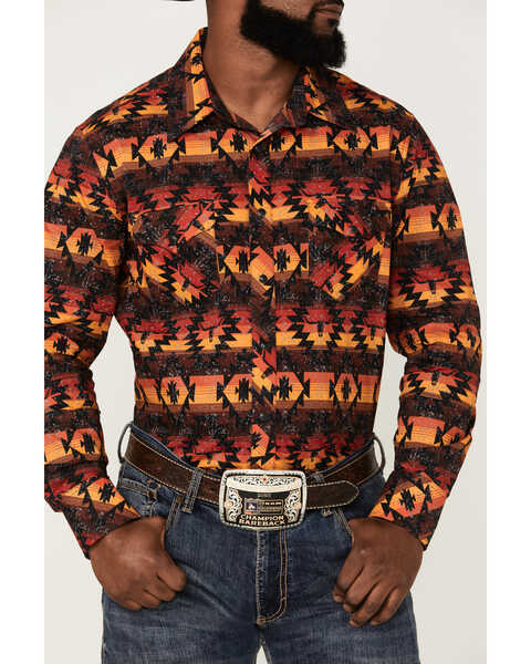 Image #3 - Dale Brisby Men's Sunset Southwestern Print Long Sleeve Snap Western Shirt , , hi-res