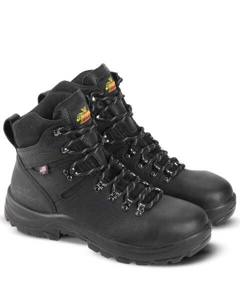 Thorogood Men's American Union Waterproof Work Boots - Steel Toe, Black, hi-res