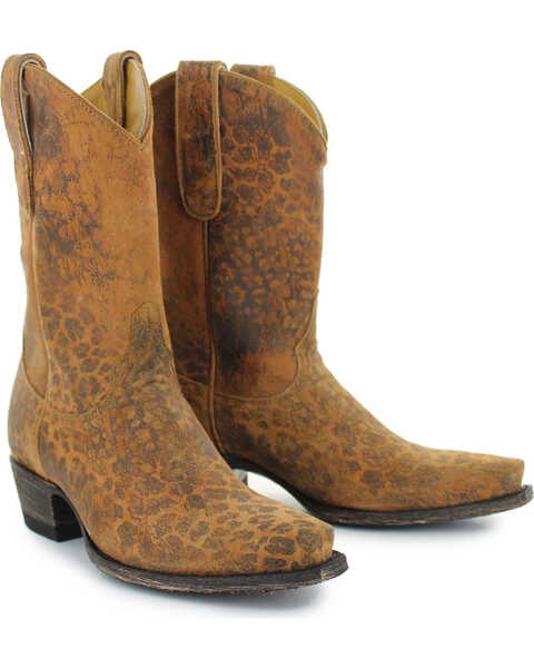 Image #2 - Circle G Women's Leopardito Boots - Snip Toe , Brown, hi-res