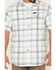 ATG By Wrangler® Men's All-Terrain Hemp Utility Plaid Denim Short Sleeve Shirt , Blue, hi-res