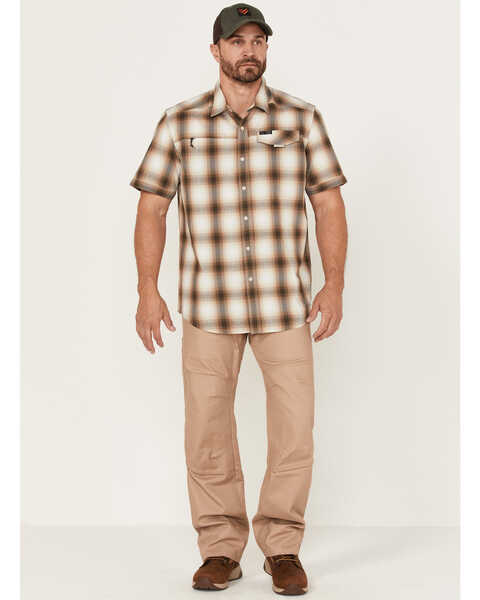 Image #2 - ATG by Wrangler Men's All-Terrain Plaid Asymmetric Pocket Short Sleeve Button Down Western Shirt , , hi-res