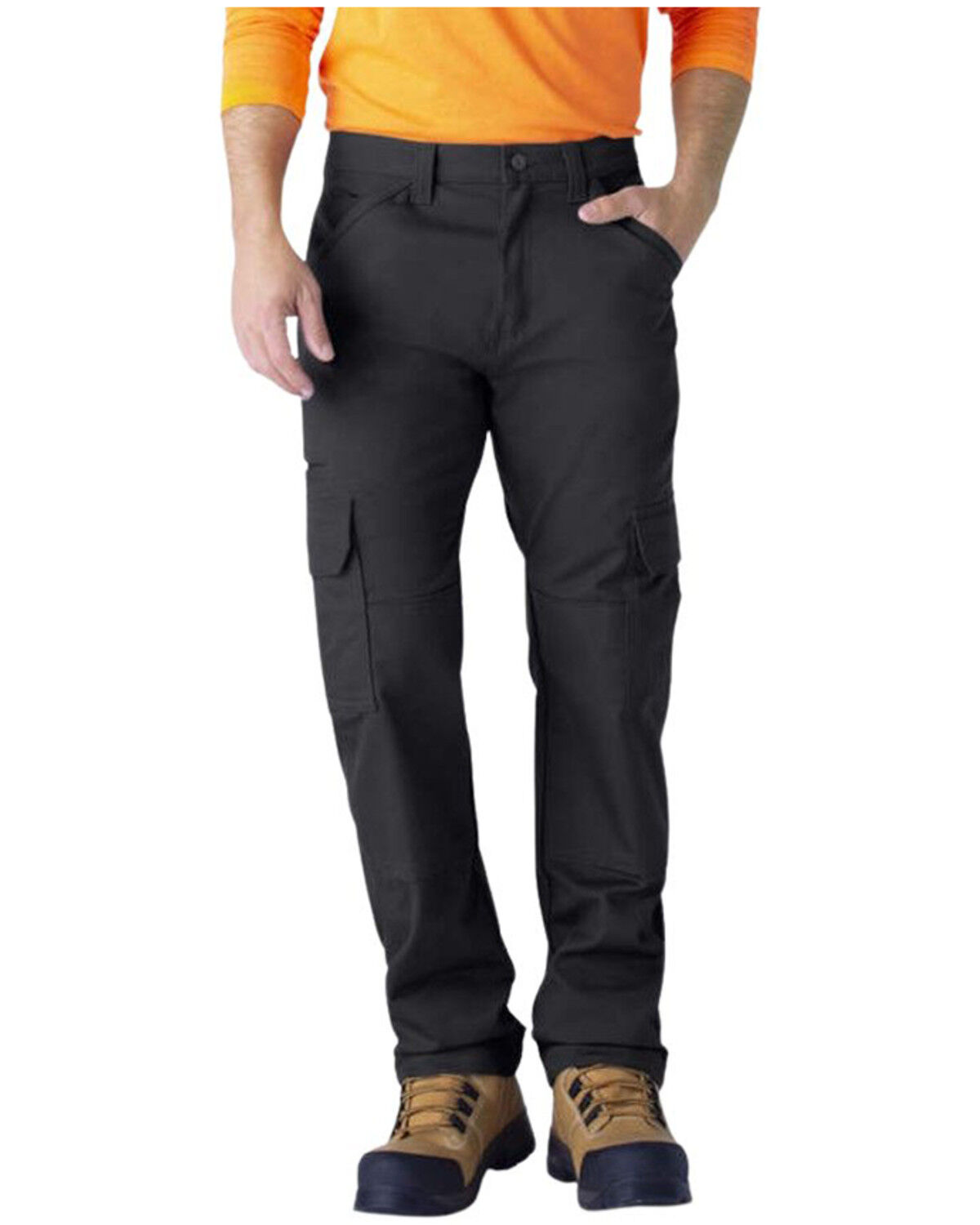 Image #1 - Dickies Men's Flex Duratech Relaxed Fit Ripstop Straight Cargo Work Pants, Black, hi-res