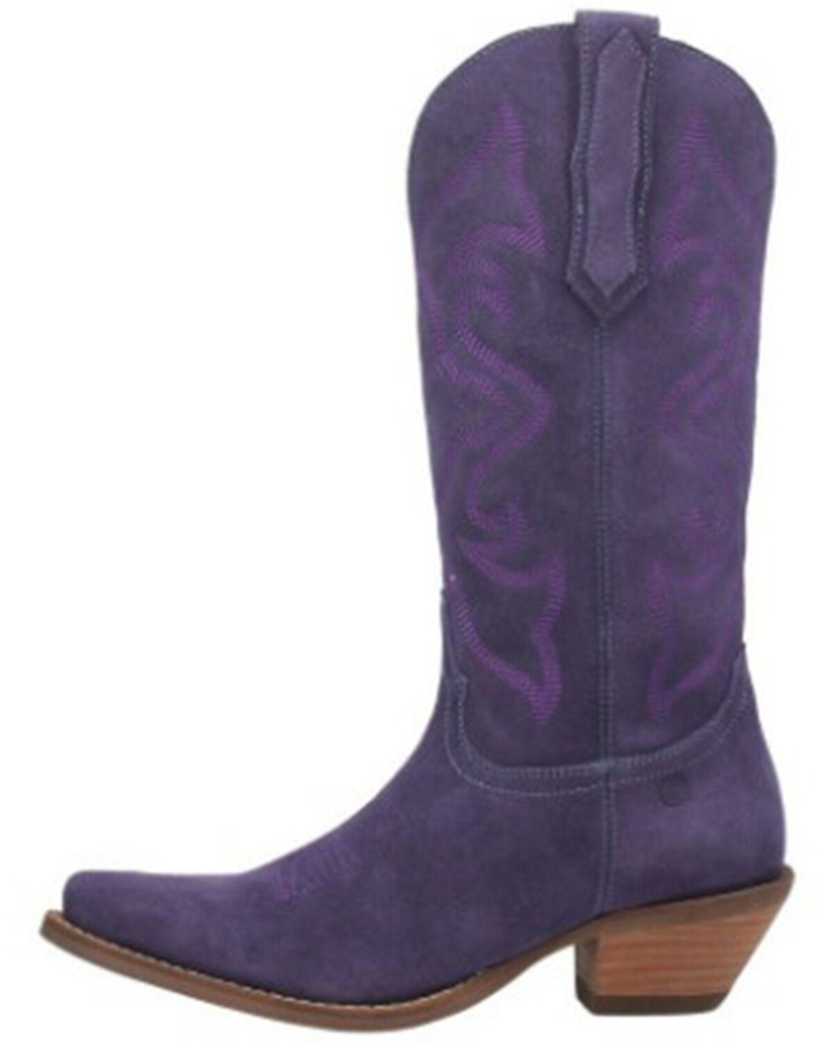Image #3 - Dingo Women's Out West Suede Western Boots - Round Toe, Purple, hi-res