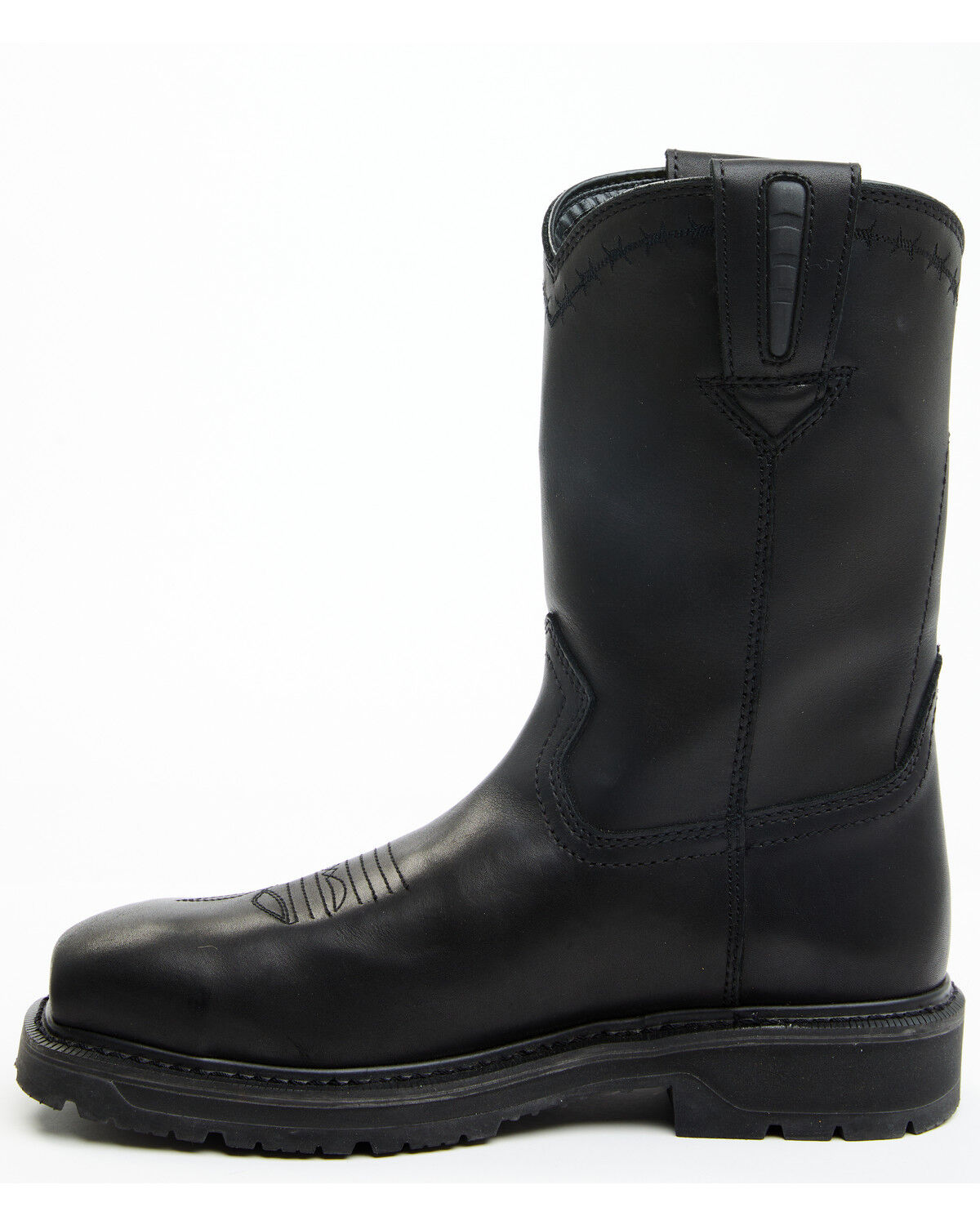 Image #3 - Cody James Men's Uniform Western Work Boots - Composite Toe, Black, hi-res
