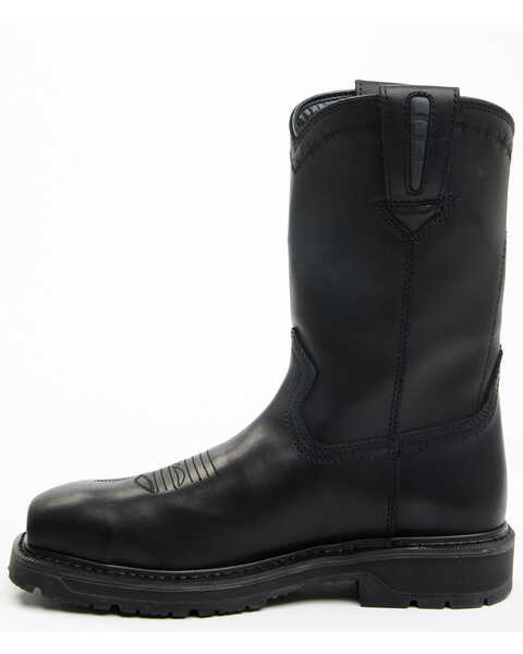 Image #3 - Cody James Men's Uniform Western Work Boots - Composite Toe , Black, hi-res