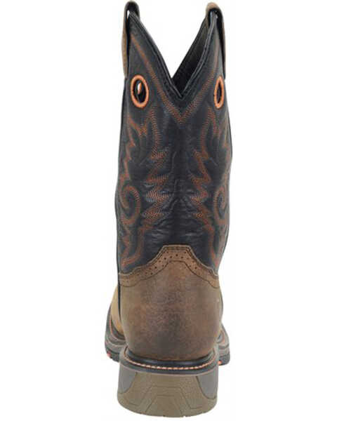 Image #3 - Double H Men's Isaac Western Work Boots - Composite Toe, Brown, hi-res