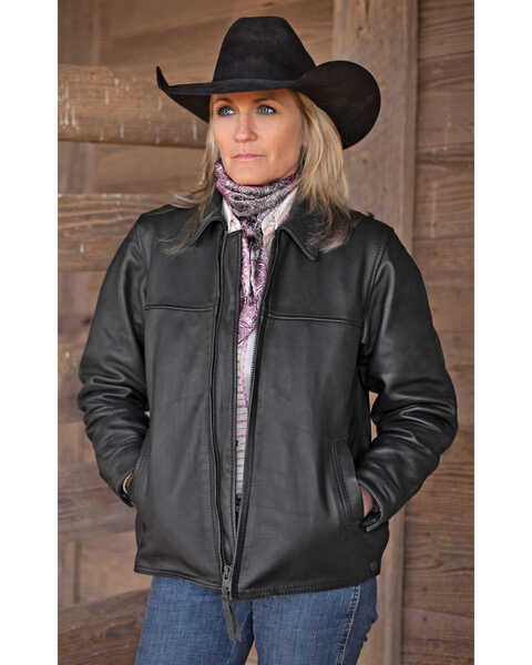 Image #4 - STS Ranchwear Women's Rifleman Leather Jacket, Black, hi-res