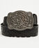 Image #1 - Shyanne Women's Floral Tooled Buckle Belt, Black, hi-res