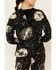 PJ Salvage Women's Stormy Monday Tie-Dye Hooded Long Sleeve Top , Charcoal, hi-res
