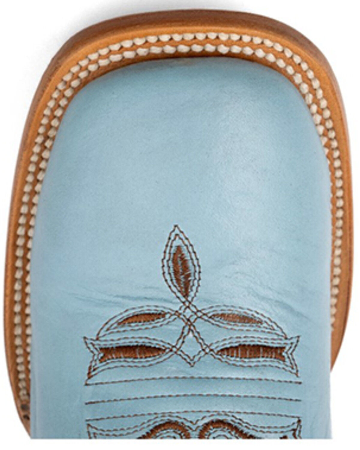 Image #6 - Ferrini Women's Ella Cross Western Boots - Broad Square Toe, Aqua, hi-res