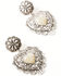 Image #2 - Shyanne Women's Statement Heart Earrings, Silver, hi-res