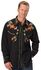 Scully Floral Embroidered Shirt, Black, hi-res