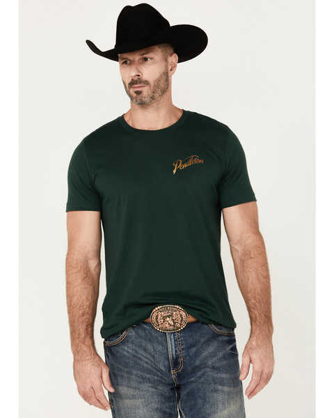 Pendleton Men's Ombre Bucking Horse Short Sleeve Graphic T-Shirt, Forest Green, hi-res