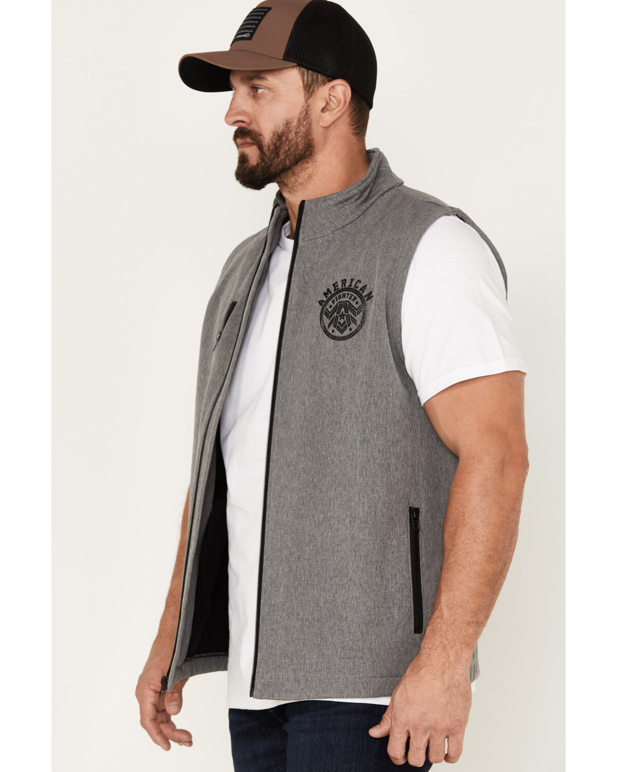 Image #2 - American Fighter Men's Kendleton Vest, Charcoal, hi-res