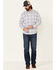 Image #2 - Flag & Anthem Men's Portola Plaid Print Long Sleeve Button Down Western Shirt , Blue, hi-res