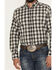 Image #3 - Ariat Men's Garrett Plaid Print Long Sleeve Button-Down Western Shirt - Tall, Black, hi-res