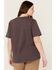 Image #4 - Carhartt Women's Heavyweight Pocket Short Sleeve Work Tee - Plus, Purple, hi-res