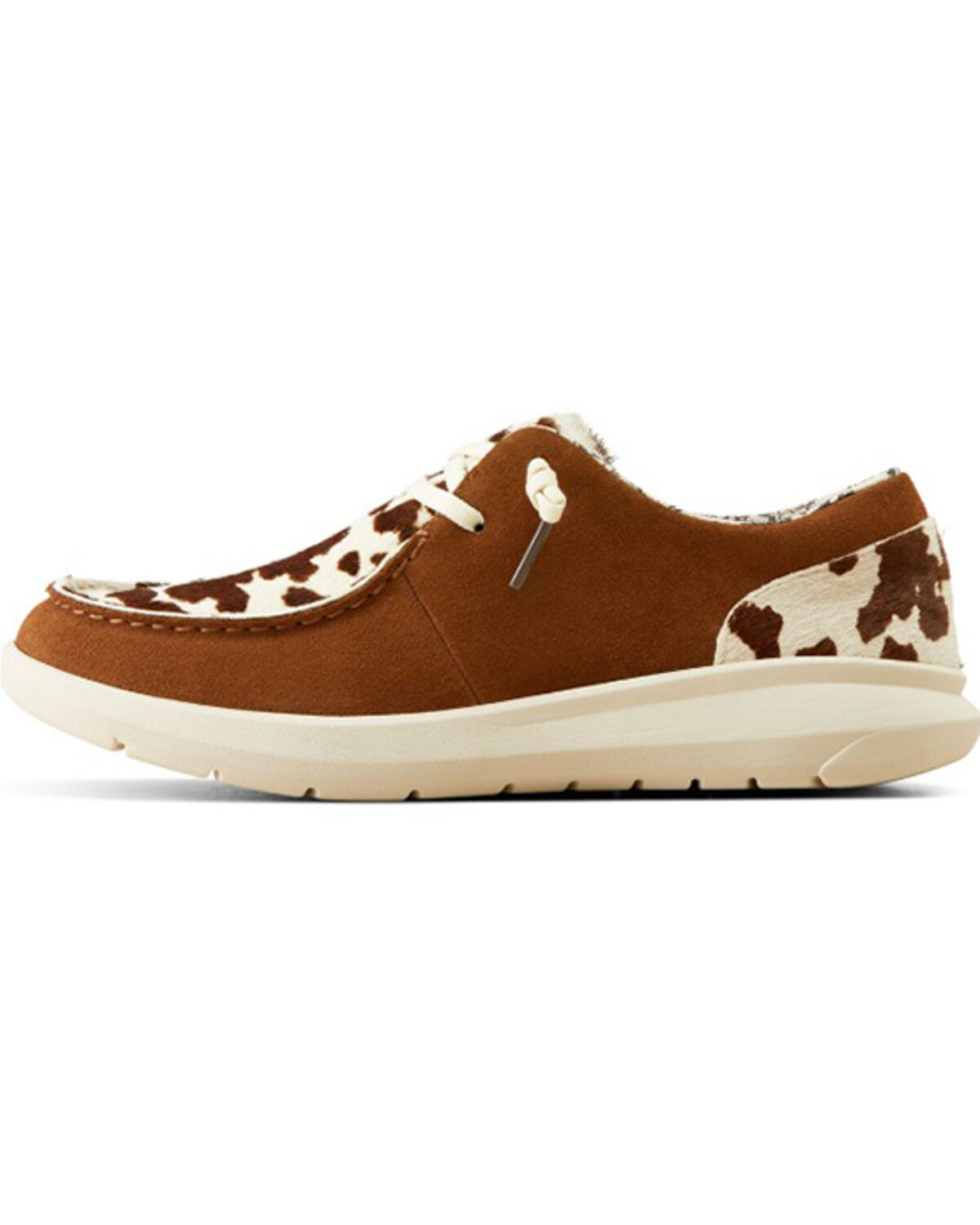 Image #2 - Ariat Women's Hilo Suede and Hairon Casual Shoes - Moc Toe, Brown, hi-res