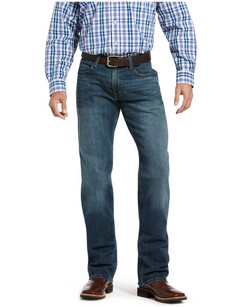 Image #3 - Ariat Men's M4 Legacy Stretch Bootcut Jeans, Blue, hi-res