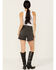 Image #3 - Blue B Women's High Rise Rhinestone Side Chain Fringe Denim Shorts, Charcoal, hi-res