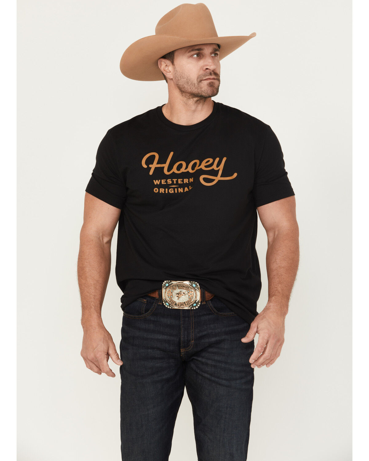 Image #1 - Hooey Men's OG Short Sleeve Graphic T-Shirt, Black, hi-res