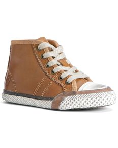 Frye Boys' Greene Mid-Lace Shoes, Brown, hi-res