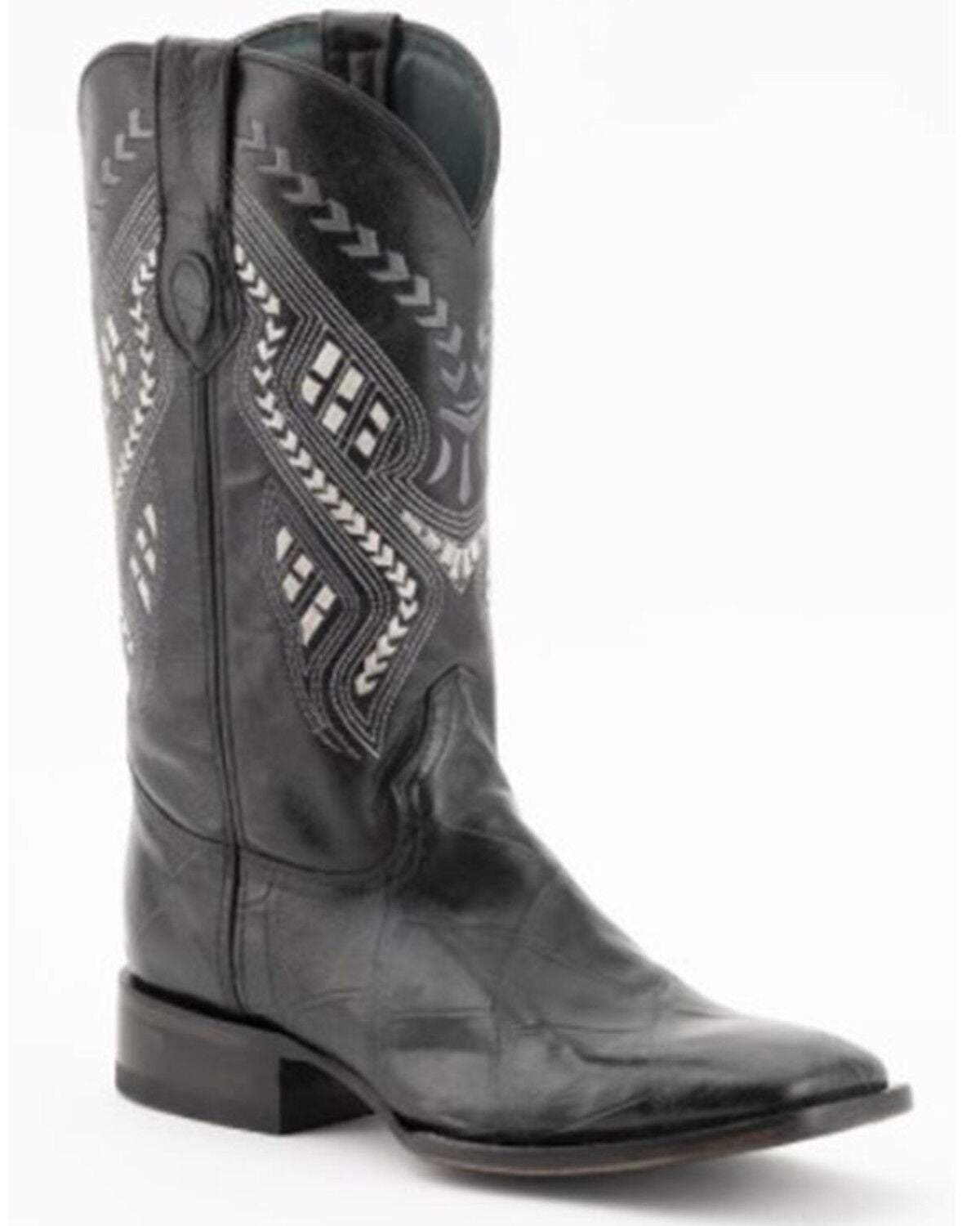 Ferrini Men's Jeese Alligator Print Western Boots - Broad Square Toe, Black, hi-res