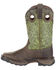 Durango Boys' Maverick XP Western Work Boots - Square Toe, Green/brown, hi-res