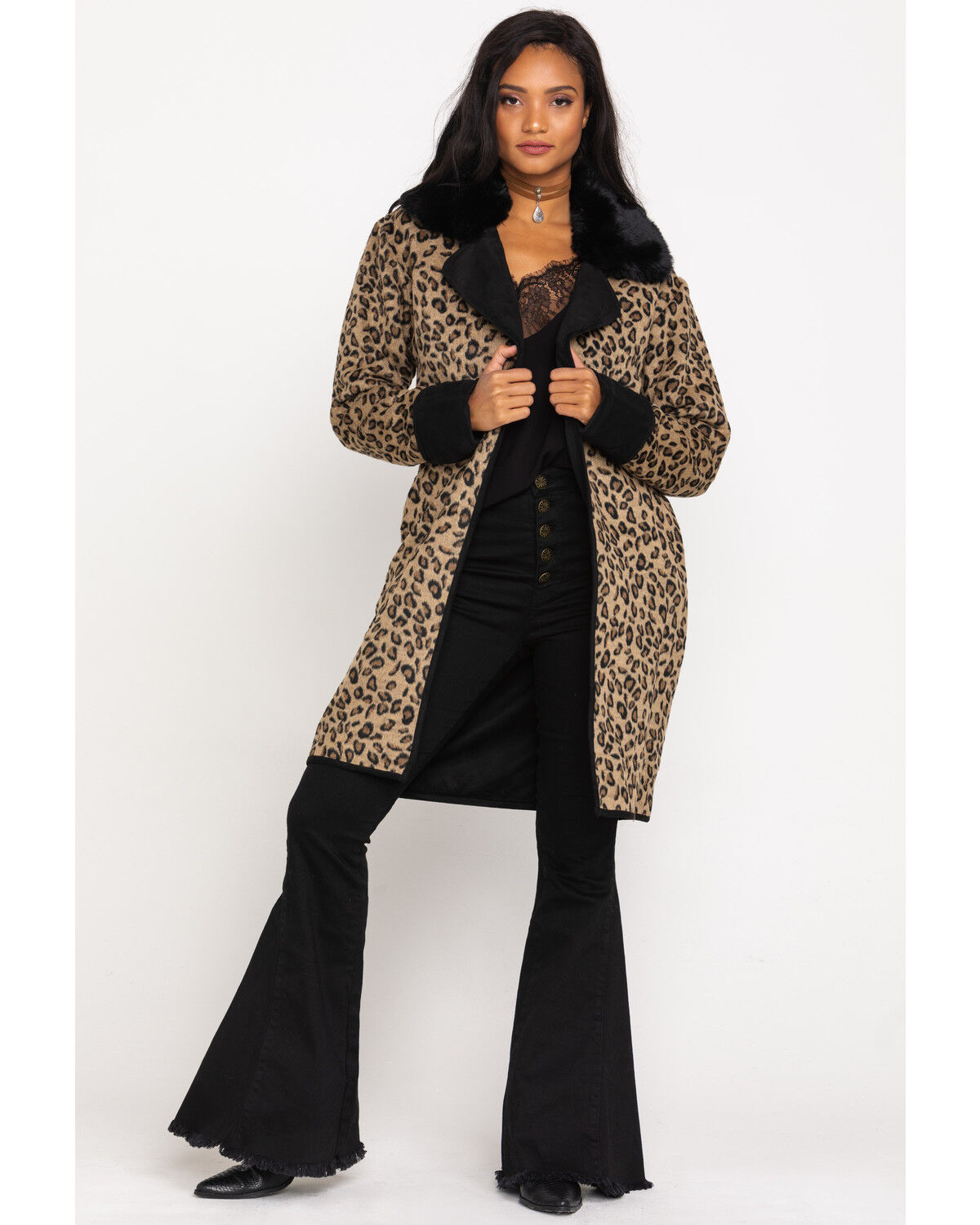 Image #6 - Double D Ranch Women's Leopard Cactus Cat Jacket, Leopard, hi-res
