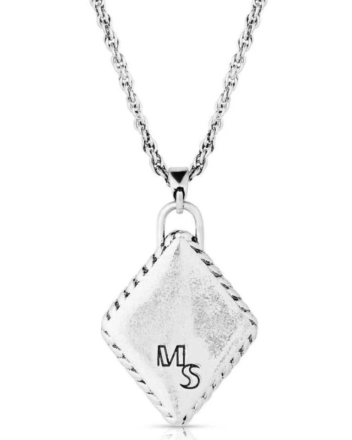 Image #2 - Montana Silversmiths Women's High Noon Cobblestone Necklace, Silver, hi-res