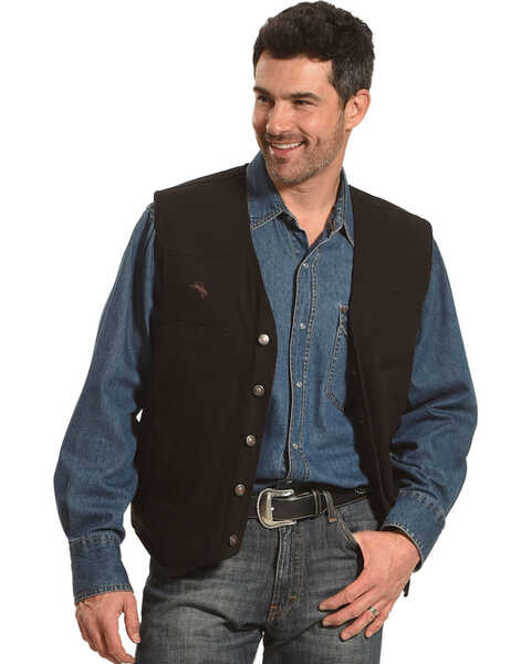Wyoming Traders Men's Black Texas Concealed Carry Vest, Black, hi-res