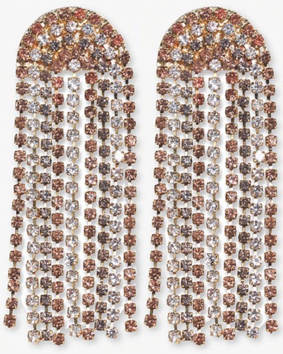Image #1 - Ink + Alloy Women's Clara Waterfall Fringe Earrings, Multi, hi-res