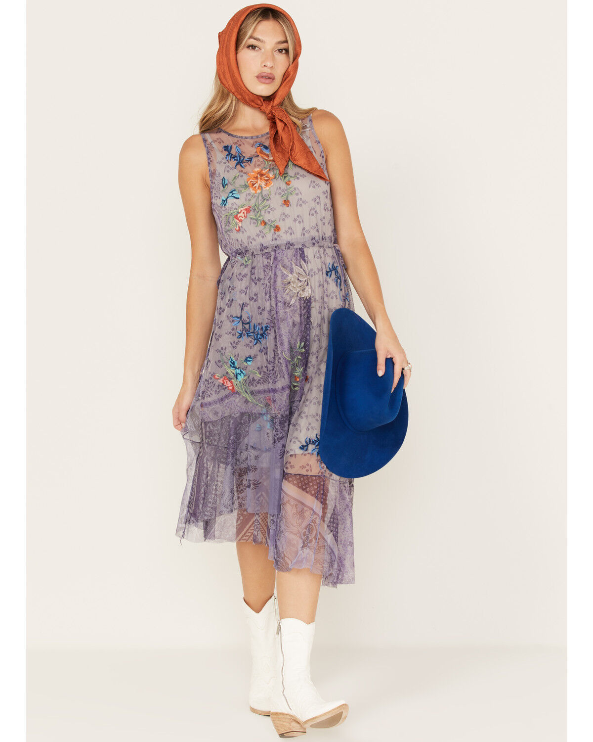 Image #1 - Johnny Was Women's Silvana Mesh Midi Dress, No Color, hi-res
