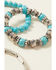 Shyanne Women's Turquoise Cross Stretch Beaded Bracelet Set, Silver, hi-res
