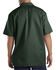 Image #2 - Dickies Men's Solid Short Sleeve Folded Work Shirt, Hunter Green, hi-res