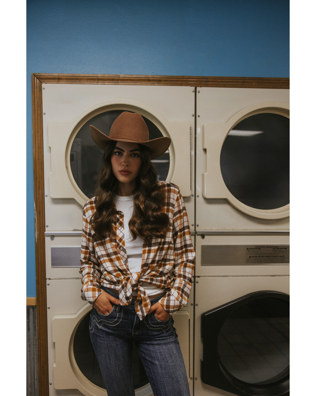 Image #1 - Idyllwind Women's Binkley Plaid Print Long Sleeve Pearl Snap Western Shirt, Lt Brown, hi-res
