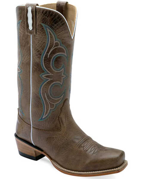 Old West Women's Western Boots - Square Toe , Brown, hi-res