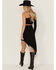 Image #3 - Rock & Roll Denim Women's Rhinestone Fringe Mini Skirt, Black, hi-res
