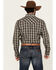 Image #4 - Gibson Trading Co Men's Dark Knight Plaid Print Long Sleeve Snap Stretch Western Shirt, Black, hi-res