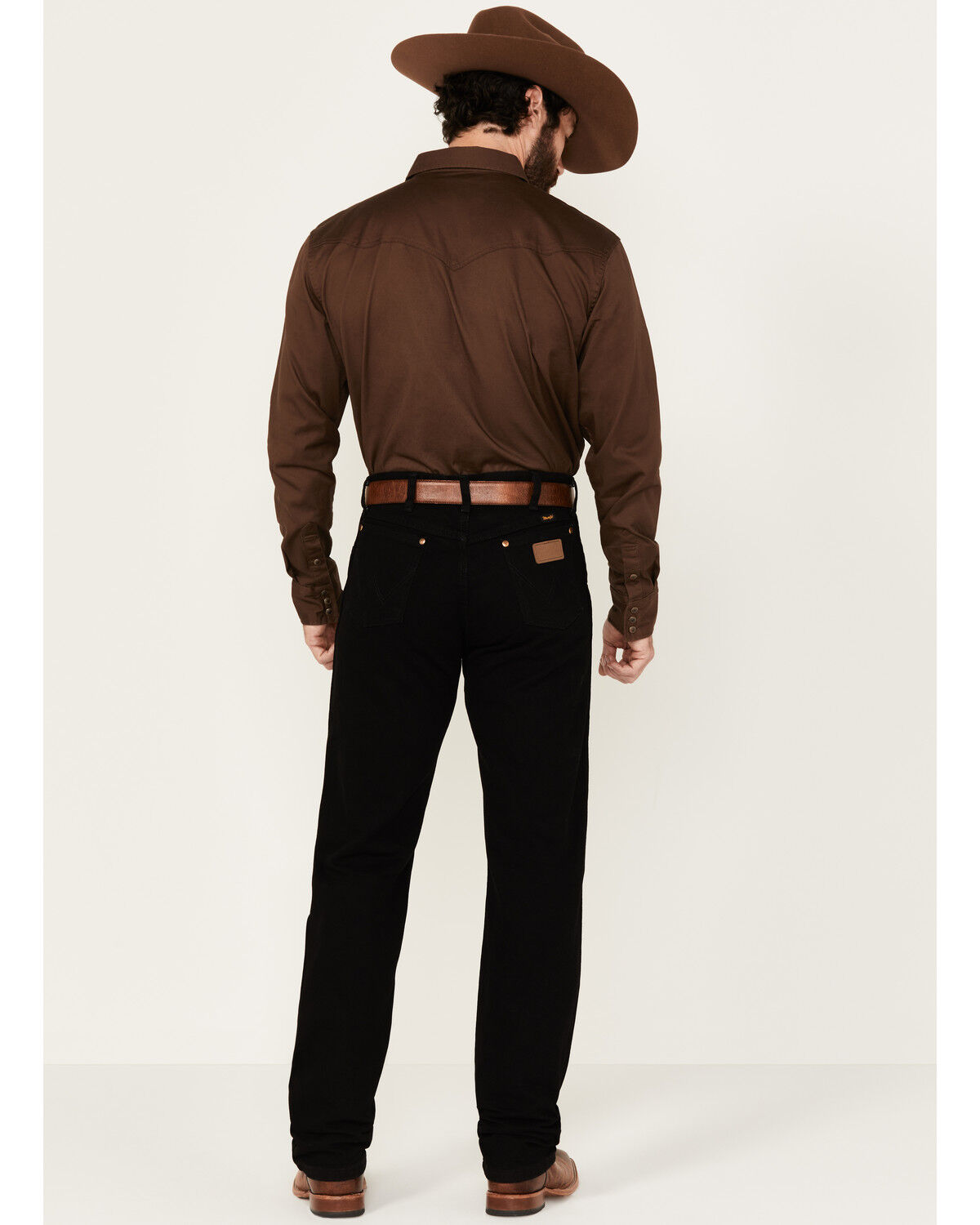 Image #3 - Wrangler Men's 13MWZ Cowboy Cut Original Fit Denim Jeans, Black, hi-res