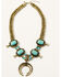 Shyanne Women's Golden Dreamcatcher Squash Blossom Necklace, Gold, hi-res