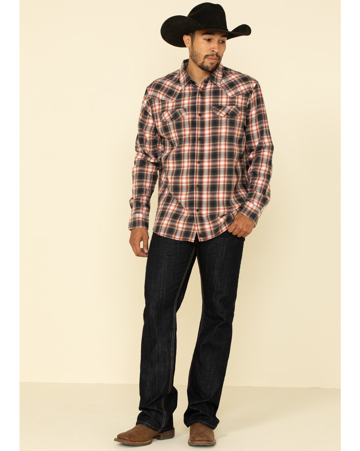 Image #3 - Cody James Men's Spruce Plaid Long Sleeve Western Flannel Shirt - Tall, , hi-res